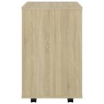 Armoire à roulettes Chêne sonoma 46x36x59 cm Bois d’ingénierie – Image 4