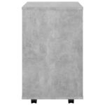 Armoire à roulettes Gris béton 46x36x59 cm Bois d’ingénierie – Image 4