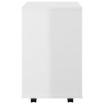 Armoire à roulettes Blanc brillant 46x36x59cm Bois d’ingénierie – Image 4