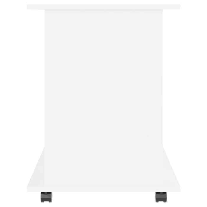 Armoire à roulettes Blanc 60x45x60 cm Bois d’ingénierie – Image 4