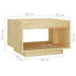 Table basse 50x50x33,5 cm bois de pin massif – Image 5