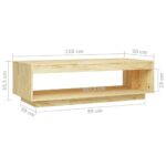 Table basse 110x50x33,5 cm bois de pin massif – Image 6