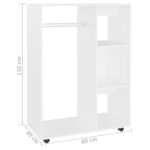 Garde-robe Blanc 80x40x110 cm Bois d’ingénierie – Image 5