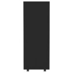 Garde-robe Noir 80x40x110 cm Bois d’ingénierie – Image 4