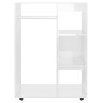 Garde-robe Blanc brillant 80x40x110 cm Bois d’ingénierie – Image 3
