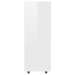 Garde-robe Blanc brillant 80x40x110 cm Bois d’ingénierie – Image 4