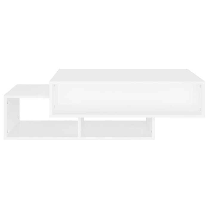 Table basse Blanc 105x55x32 cm Bois d’ingénierie – Image 3