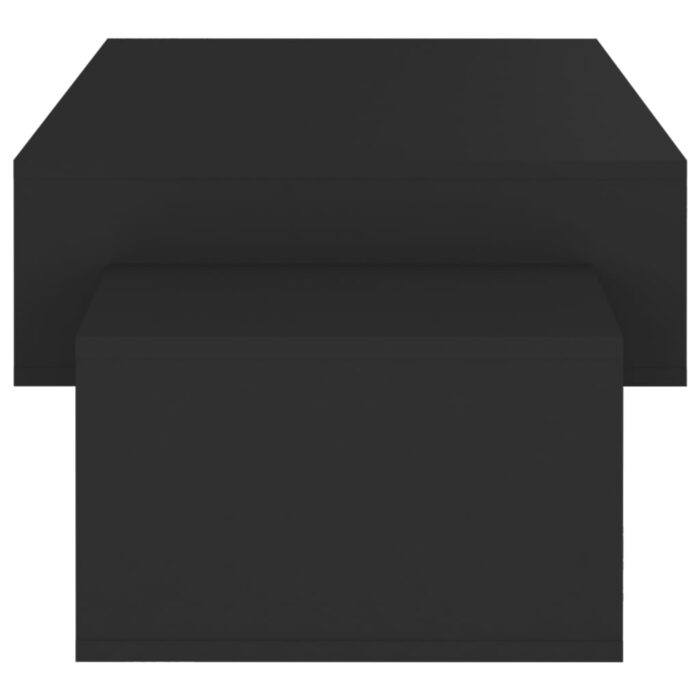Table basse Noir 105x55x32 cm Bois d’ingénierie – Image 4