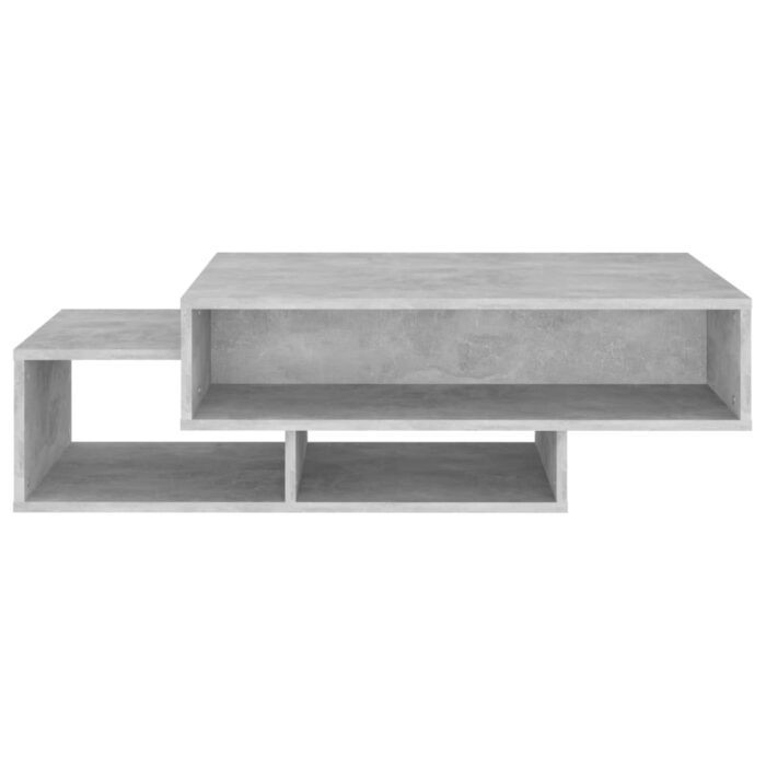 Table basse Gris béton 105x55x32 cm Bois d’ingénierie – Image 3