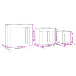 Tables basses gigognes 3 pcs Gris béton Bois d'ingénierie – Image 8