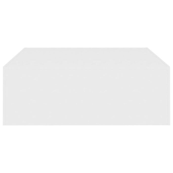 Table basse blanc 100x100x35 cm bois d'ingénierie – Image 4