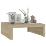Table basse Chêne sonoma 100x100x35 cm Bois d'ingénierie – Image 2