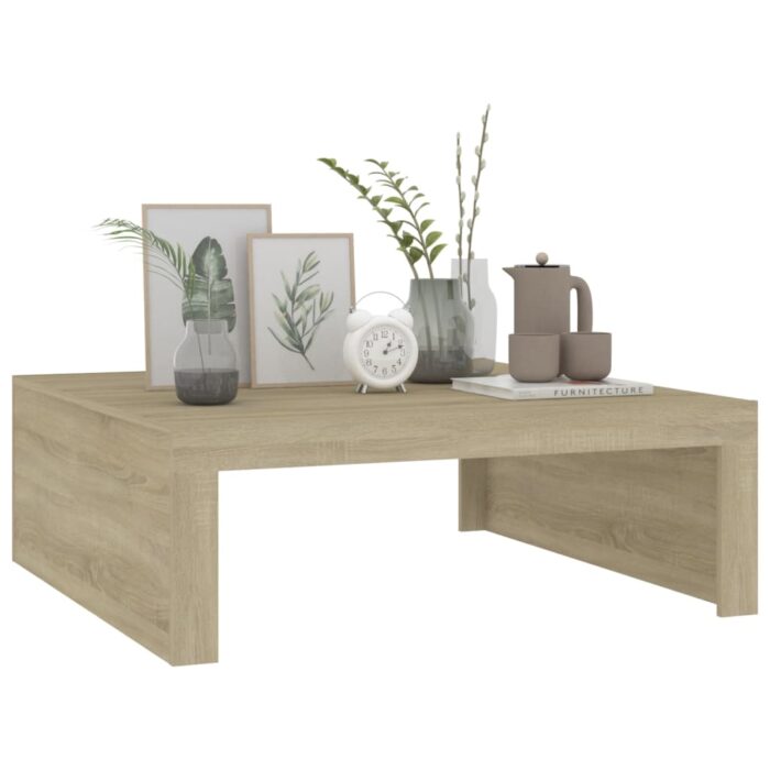Table basse Chêne sonoma 100x100x35 cm Bois d'ingénierie – Image 2