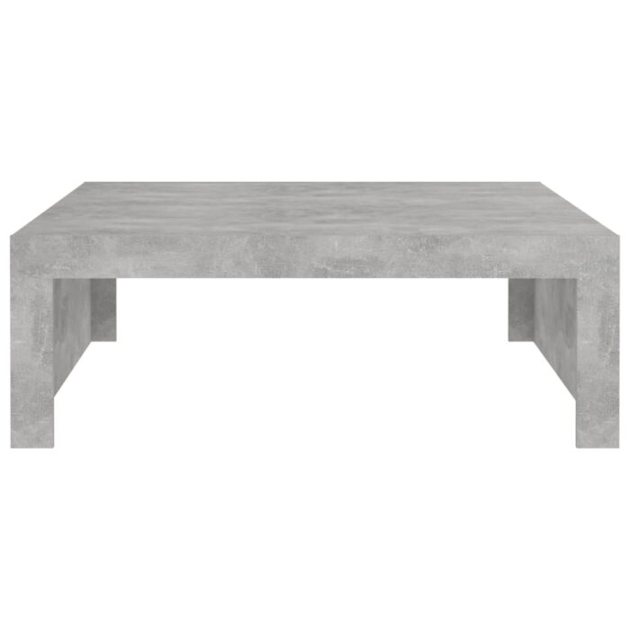 Table basse gris béton 100x100x35 cm bois d'ingénierie – Image 3