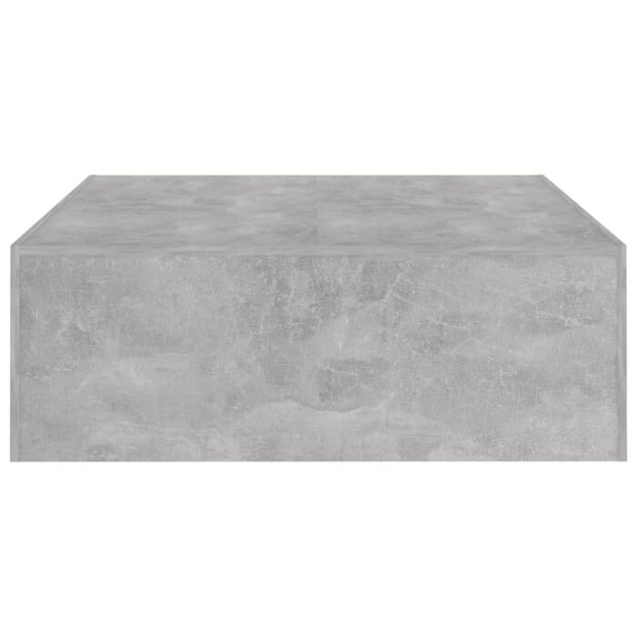 Table basse gris béton 100x100x35 cm bois d'ingénierie – Image 4