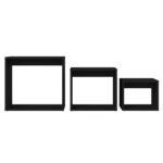 Tables gigognes 3 pcs Noir Aggloméré – Image 4