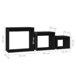 Tables gigognes 3 pcs Noir Aggloméré – Image 8