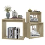 Tables gigognes 3 pcs Chêne sonoma Aggloméré – Image 2