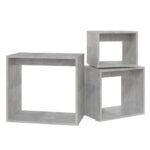 Tables gigognes 3 pcs Gris béton Aggloméré – Image 5