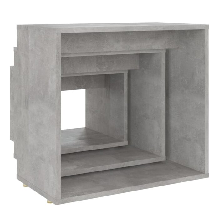 Tables gigognes 3 pcs Gris béton Aggloméré – Image 6