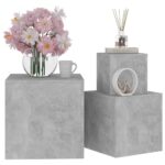 Tables d'appoint 3 pcs Gris béton Bois d’ingénierie – Image 2