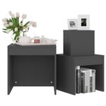 Tables gigognes 3 pcs Gris Bois d'ingénierie – Image 2
