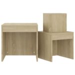 Tables gigognes 3 pcs Chêne sonoma Aggloméré – Image 7