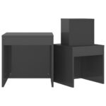 Tables gigognes 3 pcs Gris brillant Bois d'ingénierie – Image 7