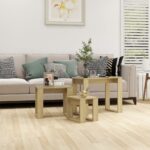 Tables gigognes 3 pcs Chêne sonoma Bois d'ingénierie