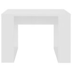 Table d'appoint Blanc 50x50x35 cm Bois d’ingénierie – Image 3
