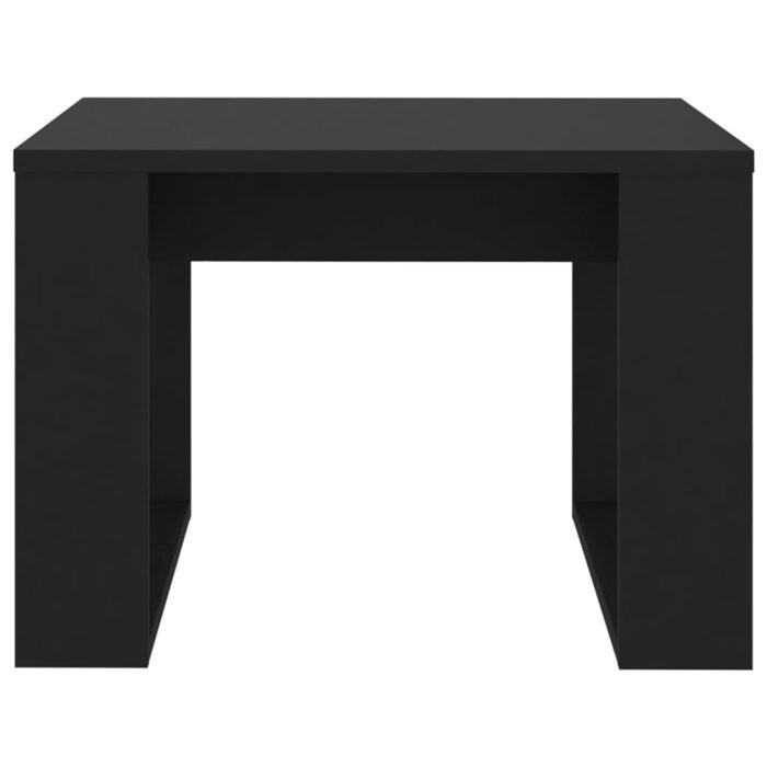 Table d'appoint Noir 50x50x35 cm Bois d’ingénierie – Image 3