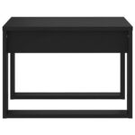 Table d'appoint Noir 50x50x35 cm Bois d’ingénierie – Image 4