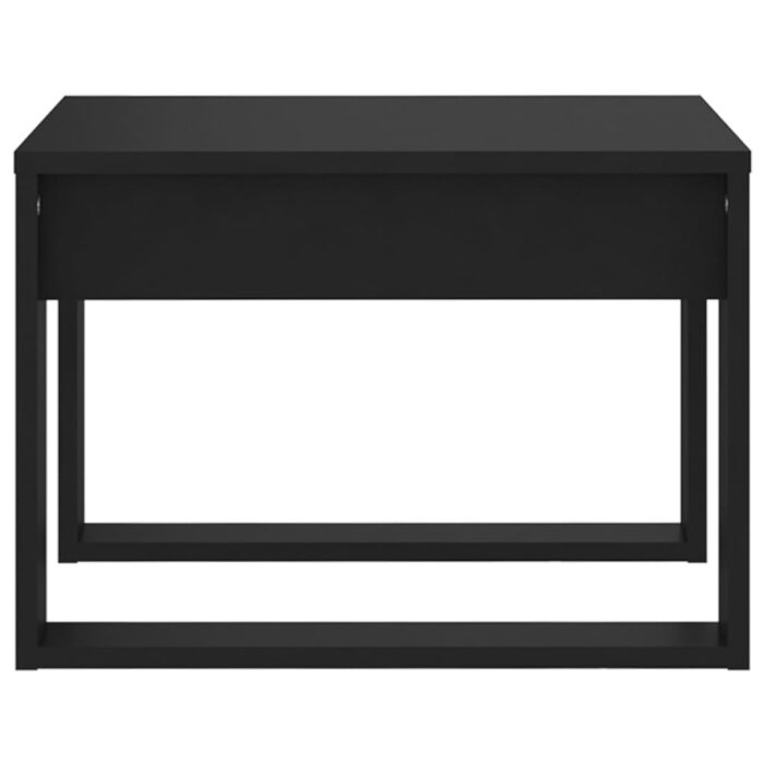 Table d'appoint Noir 50x50x35 cm Bois d’ingénierie – Image 4