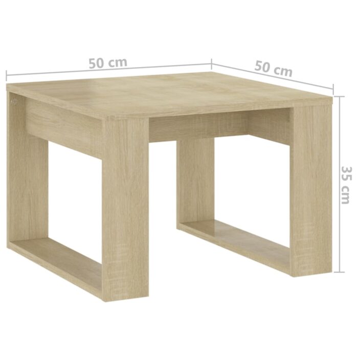 Table d'appoint Chêne sonoma 50x50x35 cm Bois d’ingénierie – Image 5