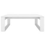 Table basse Blanc 100x100x35 cm Bois d’ingénierie – Image 3