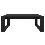 Table basse Noir 100x100x35 cm Bois d’ingénierie – Image 3