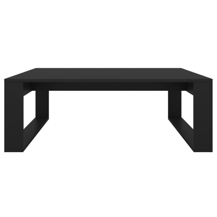 Table basse Noir 100x100x35 cm Bois d’ingénierie – Image 3