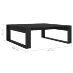 Table basse Noir 100x100x35 cm Bois d’ingénierie – Image 5