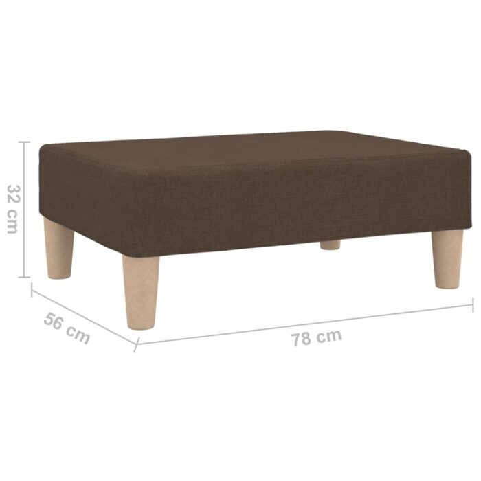 Repose-pied Marron 78x56x32 cm Tissu – Image 4