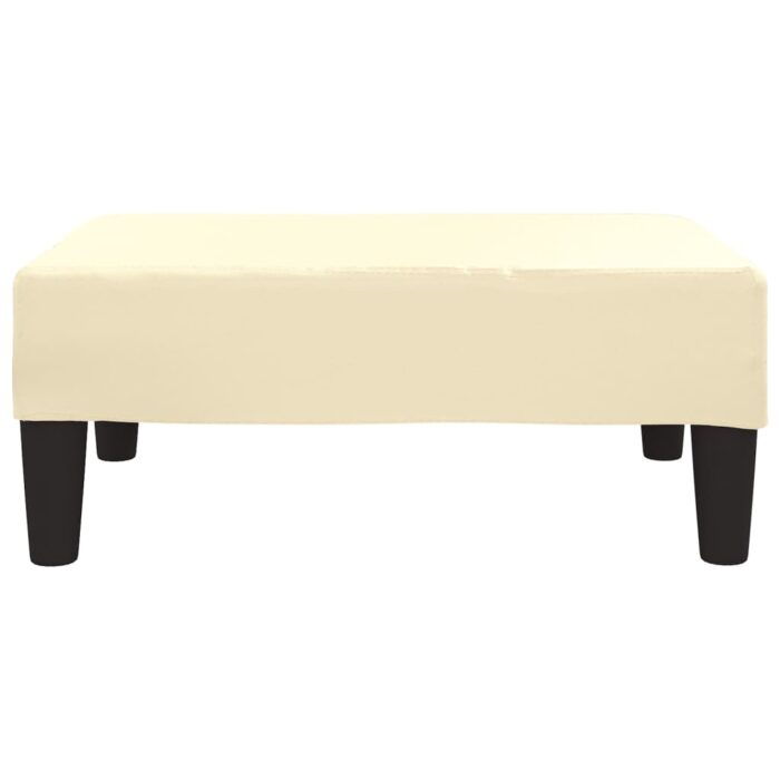 Repose-pied Crème 78x56x32 cm Similicuir – Image 2