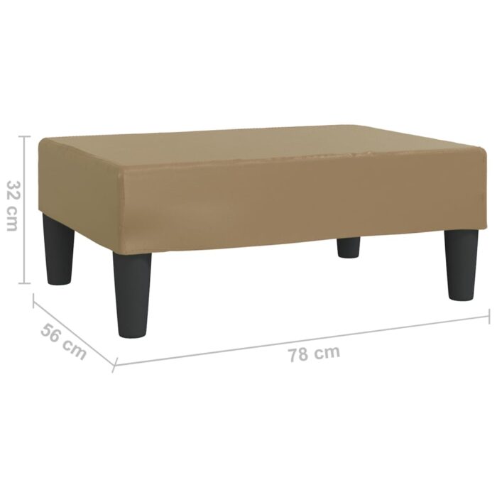 Repose-pied Cappuccino 78x56x32 cm Similicuir – Image 4