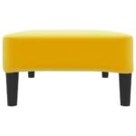 Repose-pied Jaune 78x56x32 cm Velours – Image 3