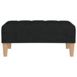 Repose-pied Noir 78x56x32 cm Tissu – Image 2