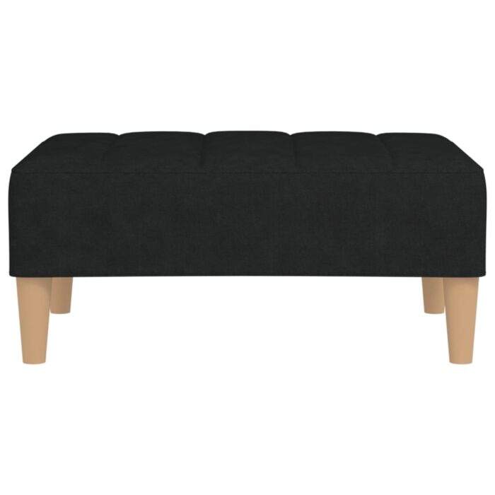 Repose-pied Noir 78x56x32 cm Tissu – Image 2