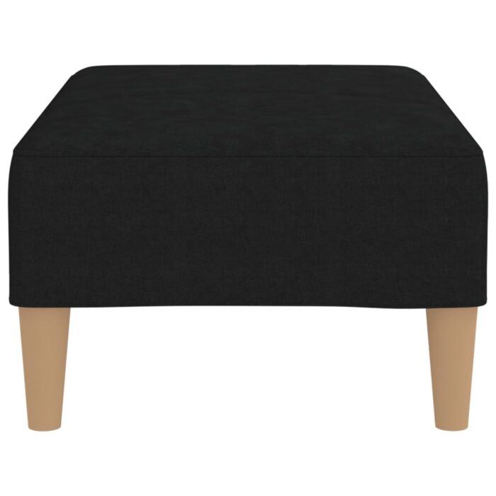 Repose-pied Noir 78x56x32 cm Tissu – Image 3