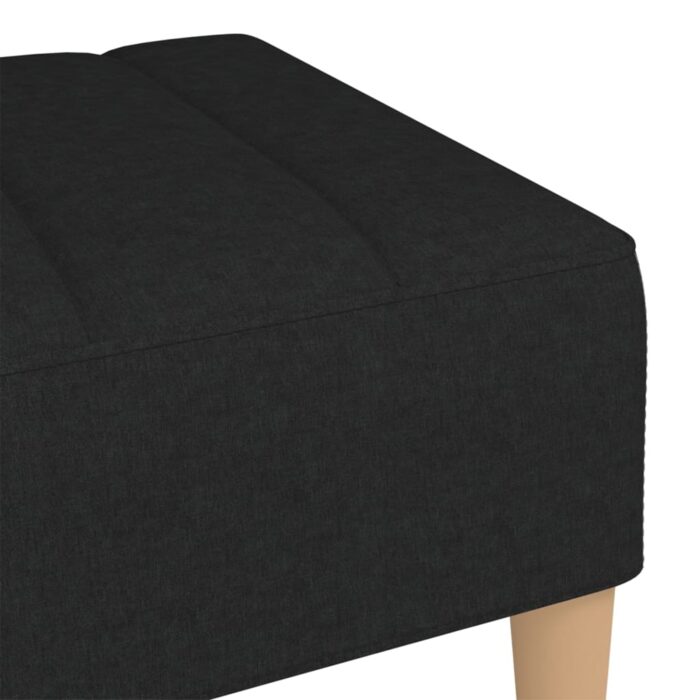 Repose-pied Noir 78x56x32 cm Tissu – Image 4