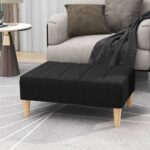 Repose-pied Noir 78x56x32 cm Tissu