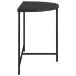 Table de jardin Noir 100x50x75 cm Résine tressée – Image 3