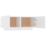 Table de chevet blanc 100x35x40 cm bois d'ingénierie – Image 4