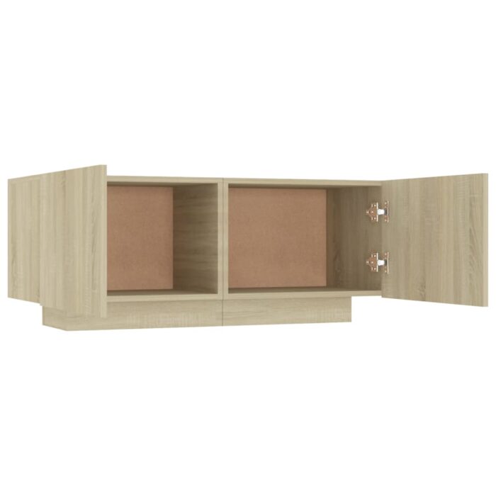 Table de chevet chêne sonoma 100x35x40 cm bois d'ingénierie – Image 4